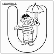 coloriage 1 rue sesame alphabet u